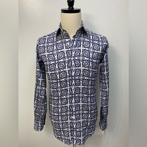 ETRO Abstract Print Long Sleeve Button-up Sport Shirt  Mens 40 Medium & 46 XXXL